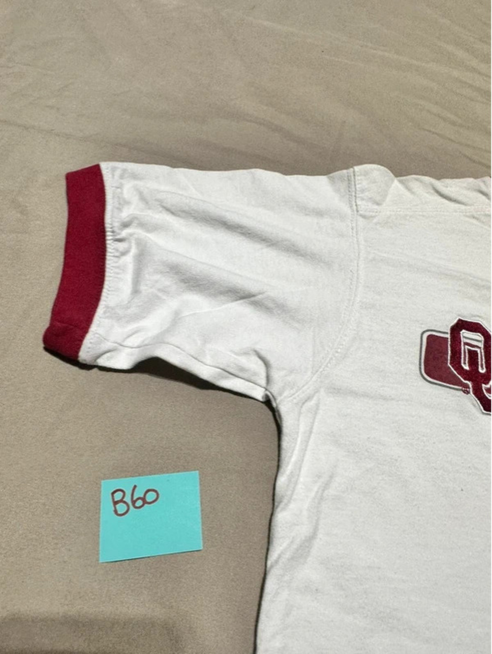 Vintage Oklahoma Sooners OU Ringer T-Shirt (B60) - Picture 3 of 11